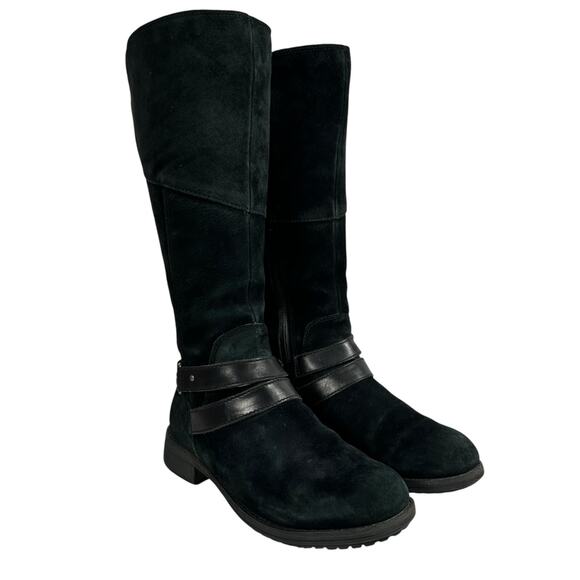 The North Face Bridgeton Tall Riding Boot Black Suede Quilted Lining Wmn Sz 7 - Picture 1 of 16